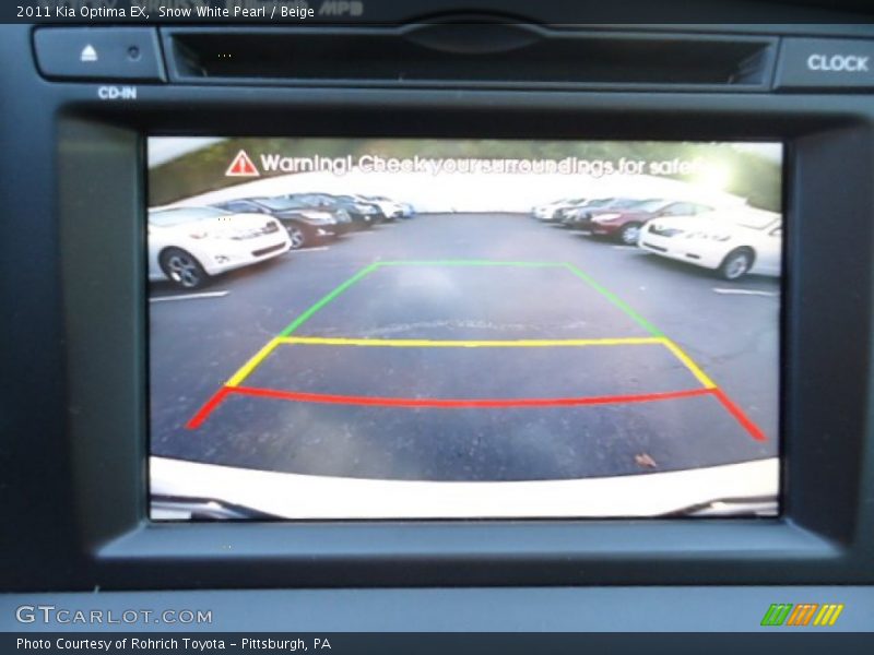 Snow White Pearl / Beige 2011 Kia Optima EX