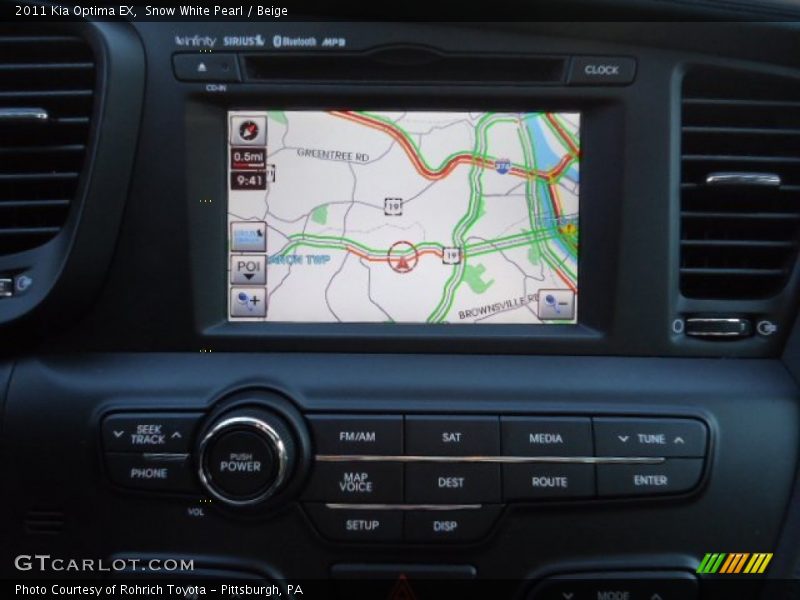 Snow White Pearl / Beige 2011 Kia Optima EX