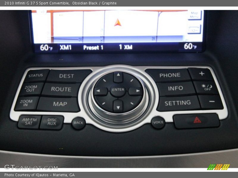 Controls of 2010 G 37 S Sport Convertible