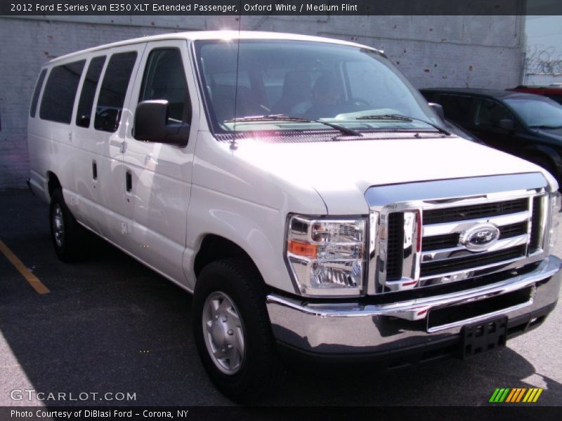 Oxford White / Medium Flint 2012 Ford E Series Van E350 XLT Extended Passenger