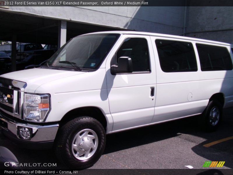 Oxford White / Medium Flint 2012 Ford E Series Van E350 XLT Extended Passenger
