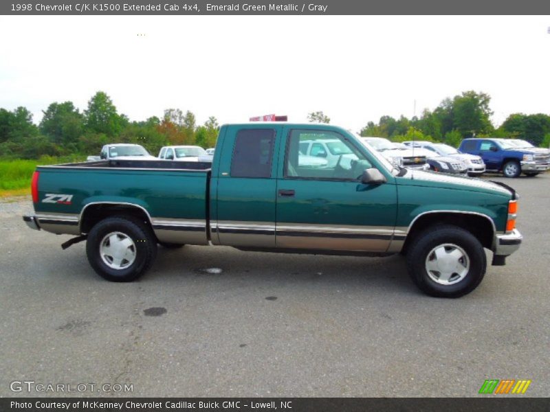 Emerald Green Metallic / Gray 1998 Chevrolet C/K K1500 Extended Cab 4x4