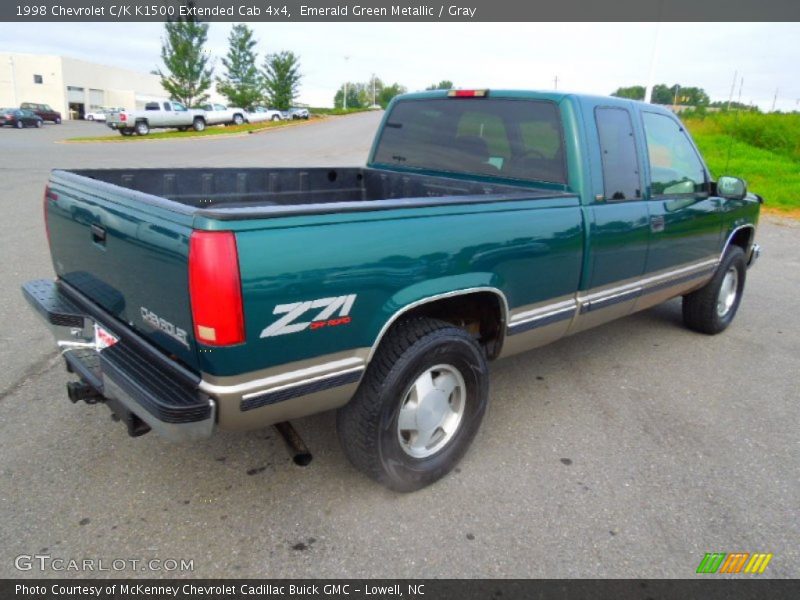 Emerald Green Metallic / Gray 1998 Chevrolet C/K K1500 Extended Cab 4x4