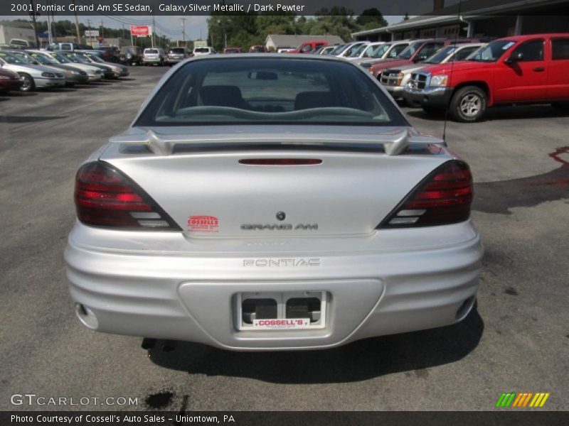 Galaxy Silver Metallic / Dark Pewter 2001 Pontiac Grand Am SE Sedan
