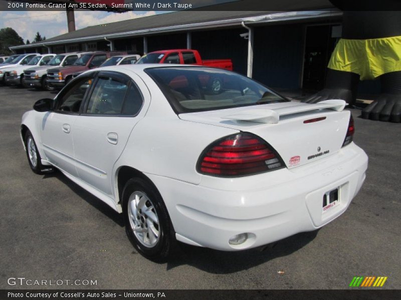 Summit White / Dark Taupe 2004 Pontiac Grand Am SE Sedan