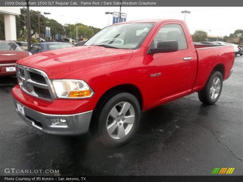 Flame Red / Dark Slate/Medium Graystone 2009 Dodge Ram 1500 SLT Regular Cab