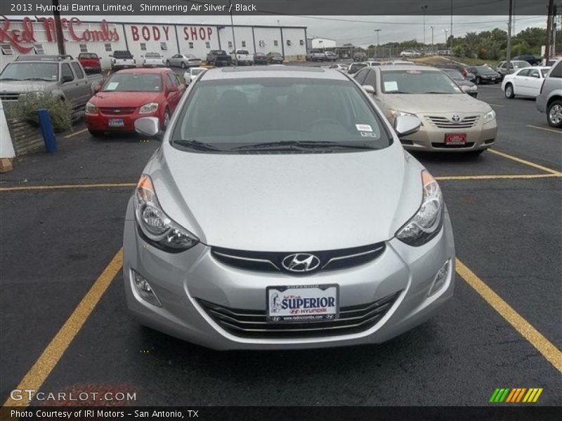 Shimmering Air Silver / Black 2013 Hyundai Elantra Limited