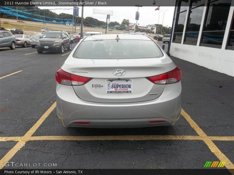 Shimmering Air Silver / Black 2013 Hyundai Elantra Limited
