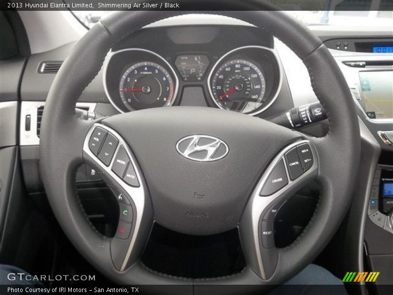 Shimmering Air Silver / Black 2013 Hyundai Elantra Limited