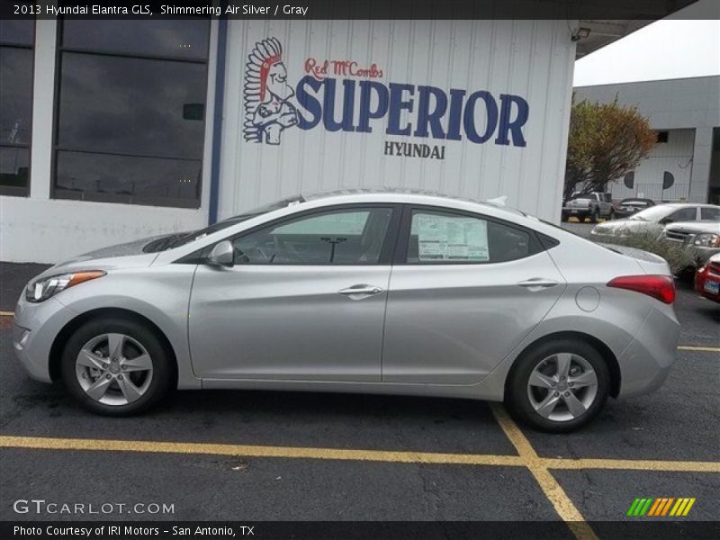 Shimmering Air Silver / Gray 2013 Hyundai Elantra GLS