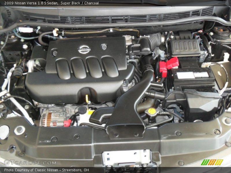 Super Black / Charcoal 2009 Nissan Versa 1.8 S Sedan