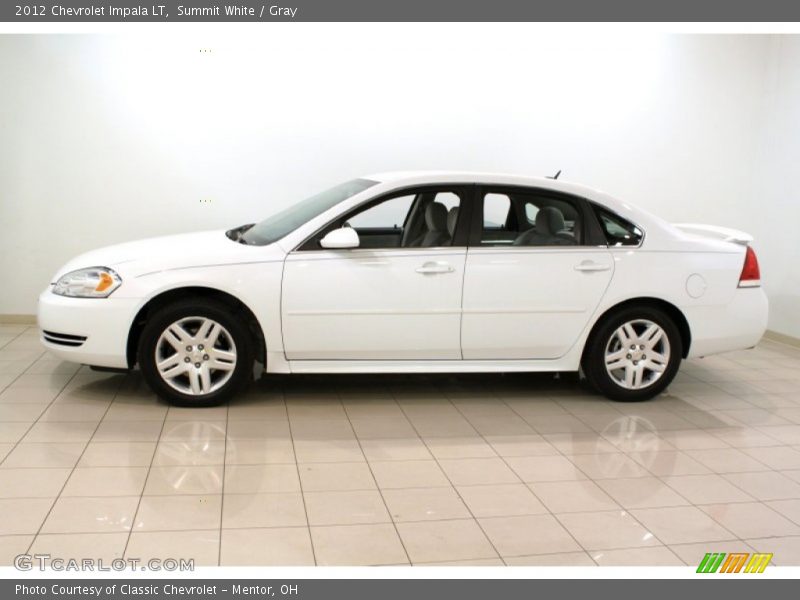 Summit White / Gray 2012 Chevrolet Impala LT