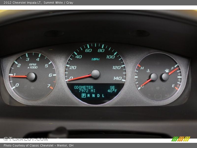 Summit White / Gray 2012 Chevrolet Impala LT