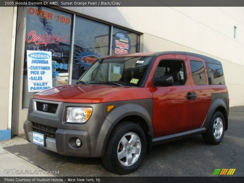 Sunset Orange Pearl / Black/Gray 2005 Honda Element EX AWD