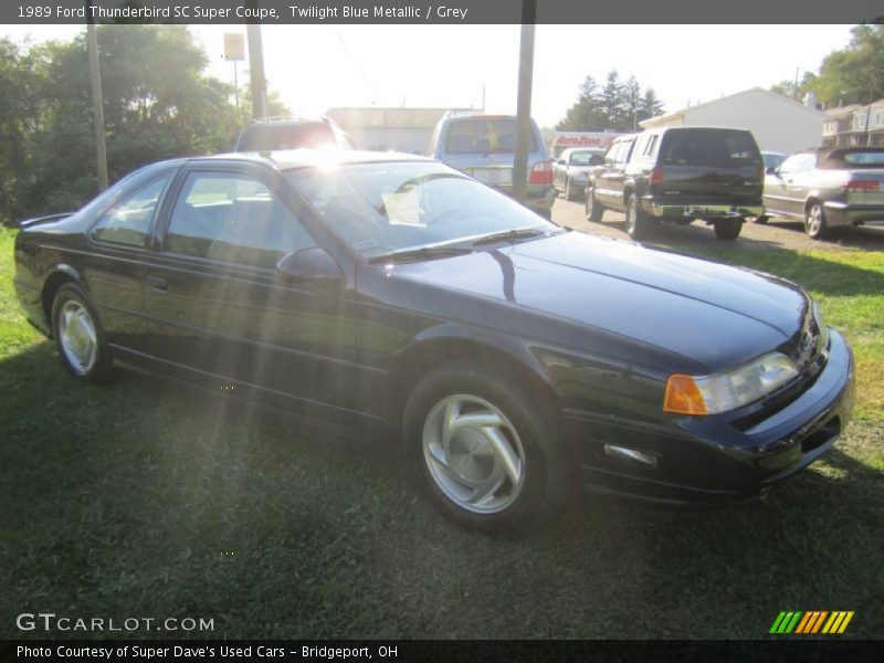 Twilight Blue Metallic / Grey 1989 Ford Thunderbird SC Super Coupe