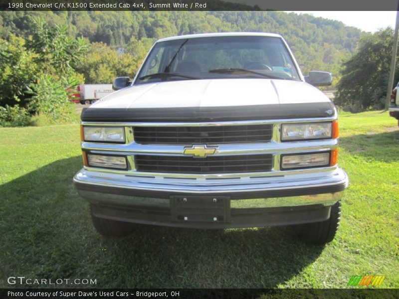 Summit White / Red 1998 Chevrolet C/K K1500 Extended Cab 4x4