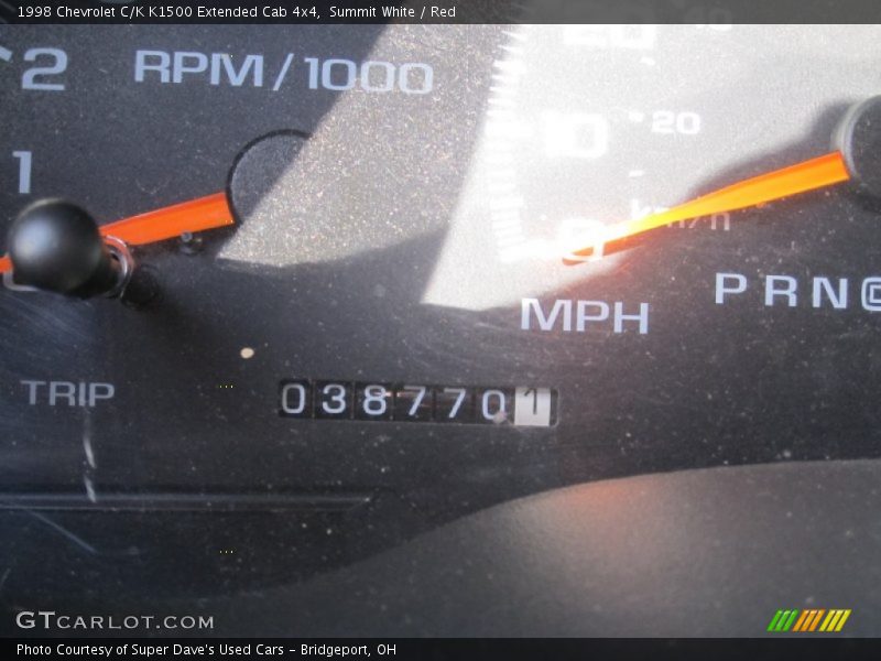 Summit White / Red 1998 Chevrolet C/K K1500 Extended Cab 4x4