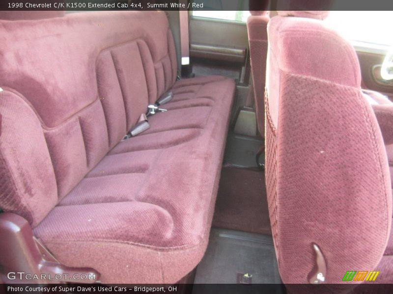 Summit White / Red 1998 Chevrolet C/K K1500 Extended Cab 4x4