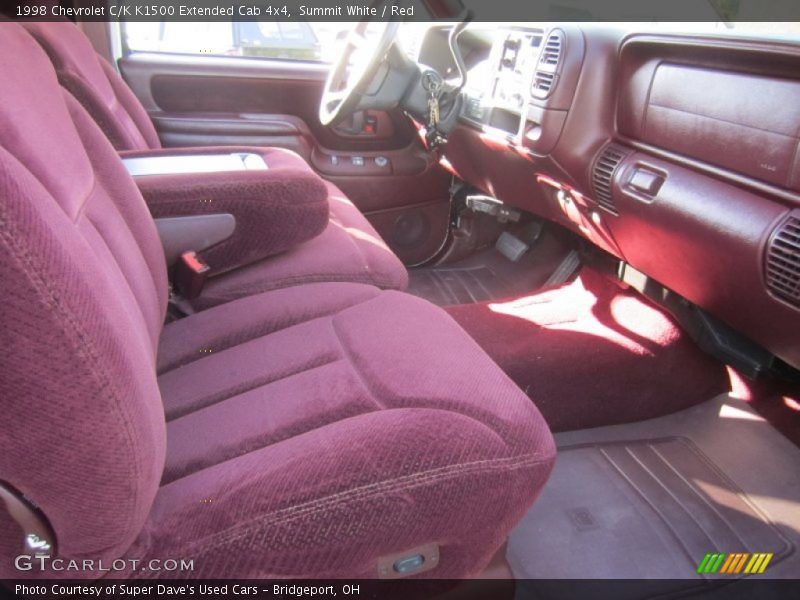 Summit White / Red 1998 Chevrolet C/K K1500 Extended Cab 4x4