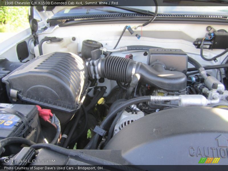 Summit White / Red 1998 Chevrolet C/K K1500 Extended Cab 4x4