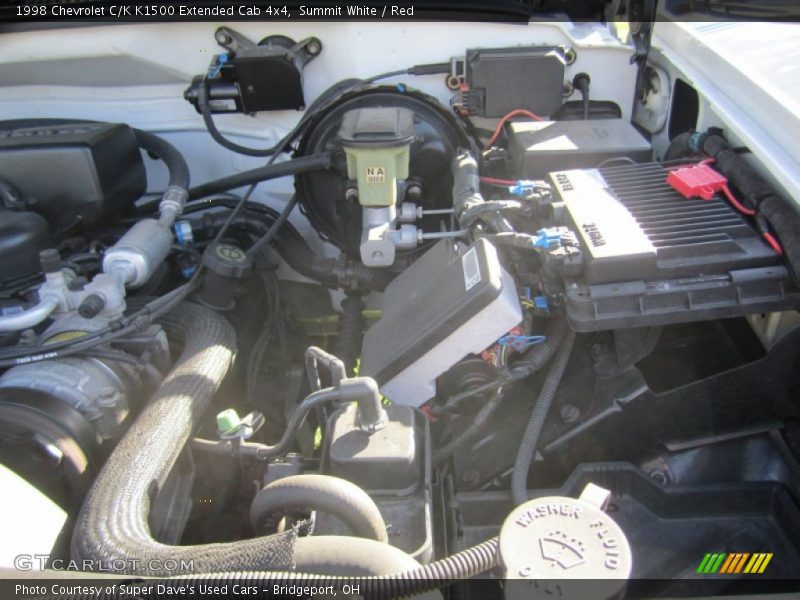 Summit White / Red 1998 Chevrolet C/K K1500 Extended Cab 4x4
