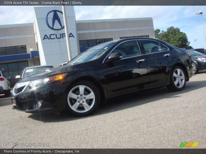 Crystal Black Pearl / Ebony 2009 Acura TSX Sedan