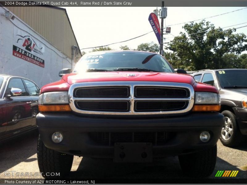 Flame Red / Dark Slate Gray 2004 Dodge Dakota SXT Quad Cab 4x4