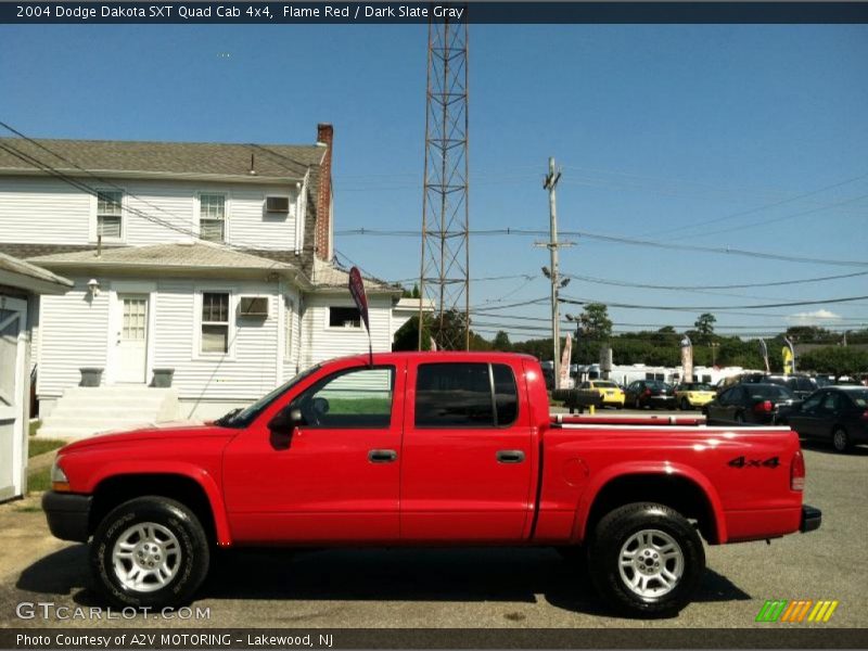 Flame Red / Dark Slate Gray 2004 Dodge Dakota SXT Quad Cab 4x4
