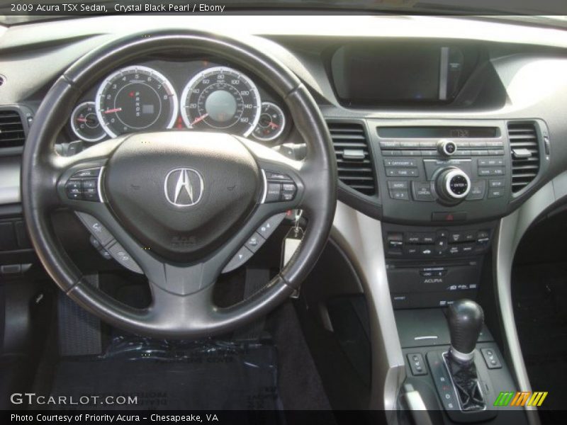 Crystal Black Pearl / Ebony 2009 Acura TSX Sedan