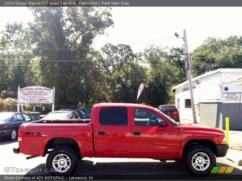 Flame Red / Dark Slate Gray 2004 Dodge Dakota SXT Quad Cab 4x4