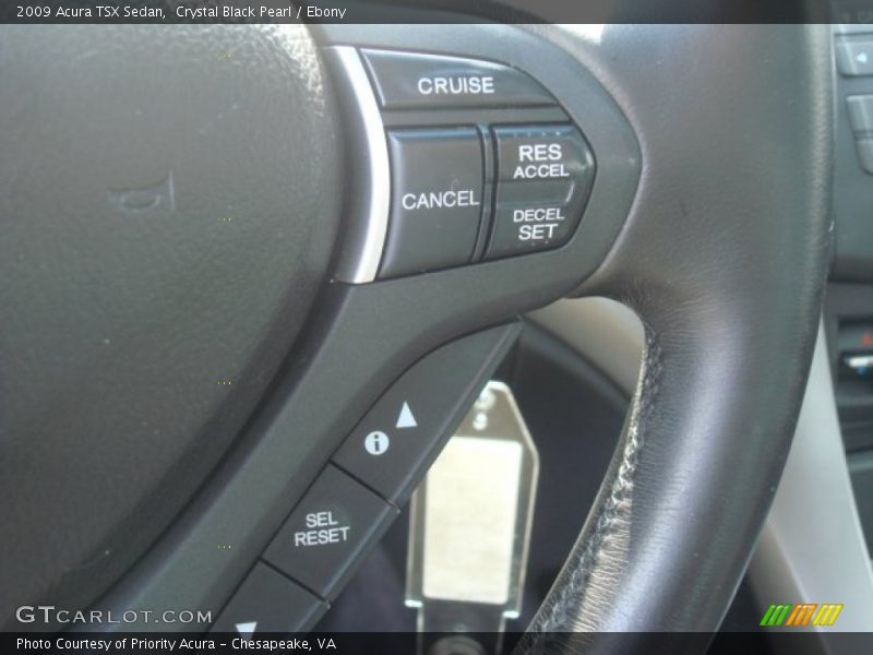 Crystal Black Pearl / Ebony 2009 Acura TSX Sedan