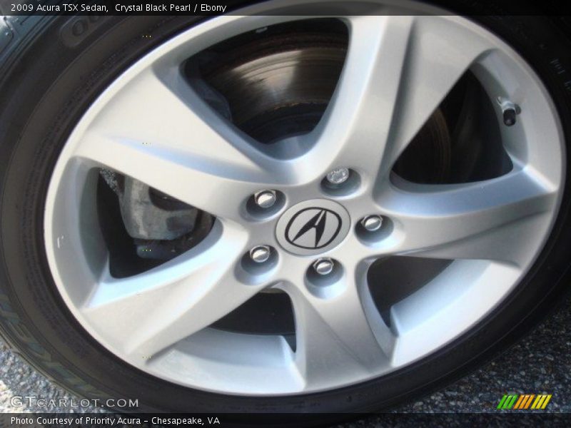 Crystal Black Pearl / Ebony 2009 Acura TSX Sedan