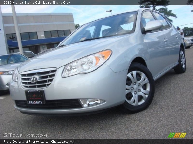 Liquid Silver / Gray 2010 Hyundai Elantra GLS