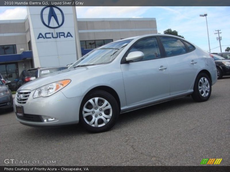 Liquid Silver / Gray 2010 Hyundai Elantra GLS