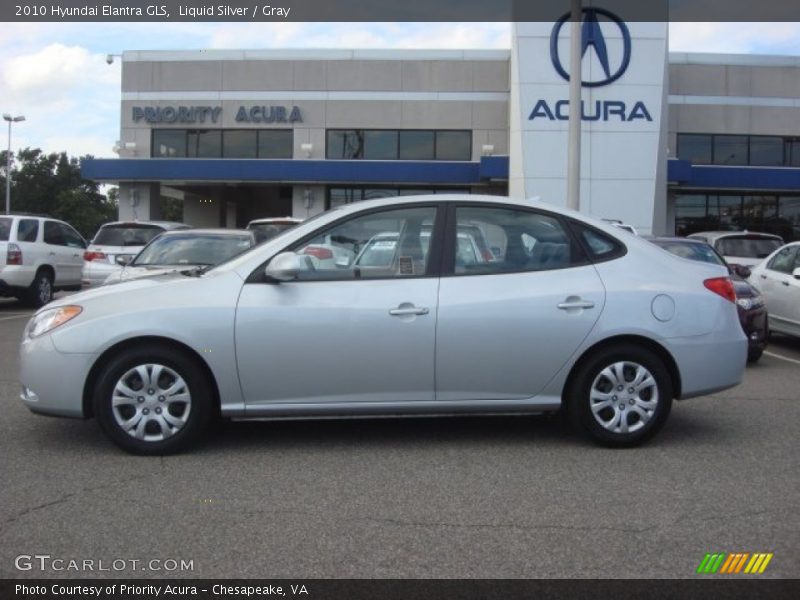 Liquid Silver / Gray 2010 Hyundai Elantra GLS