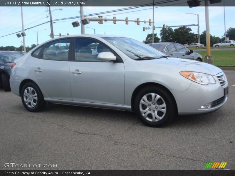 Liquid Silver / Gray 2010 Hyundai Elantra GLS