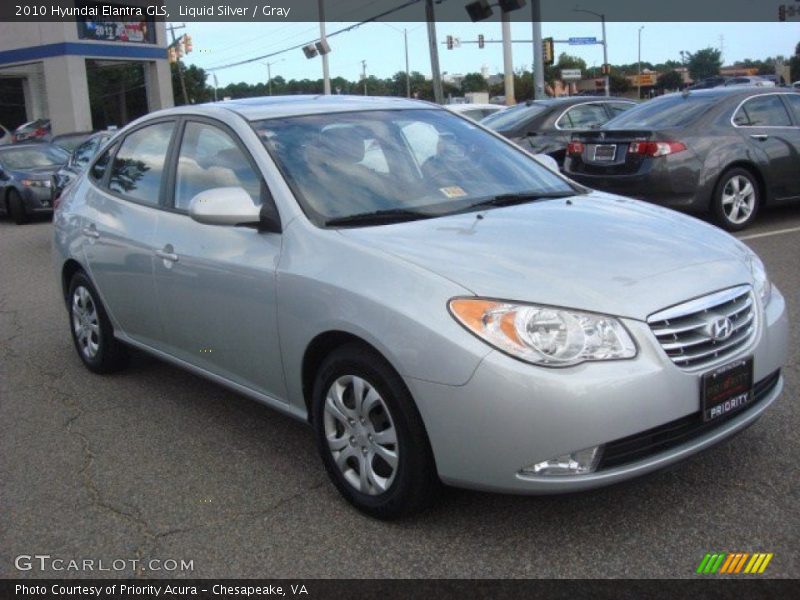 Liquid Silver / Gray 2010 Hyundai Elantra GLS