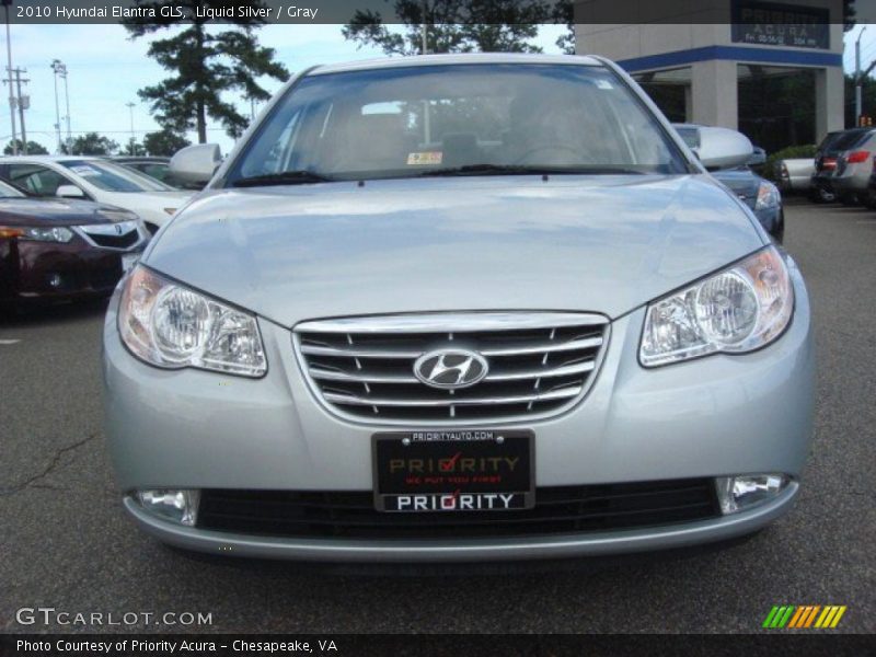 Liquid Silver / Gray 2010 Hyundai Elantra GLS