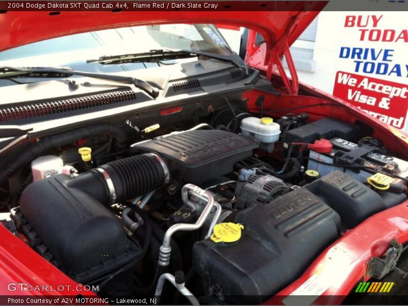 Flame Red / Dark Slate Gray 2004 Dodge Dakota SXT Quad Cab 4x4