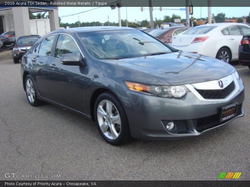Polished Metal Metallic / Taupe 2009 Acura TSX Sedan