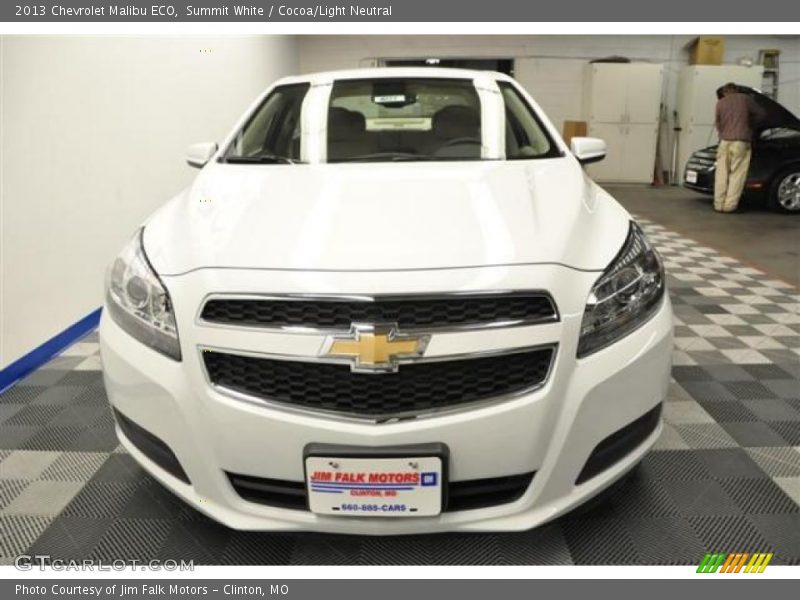 Summit White / Cocoa/Light Neutral 2013 Chevrolet Malibu ECO