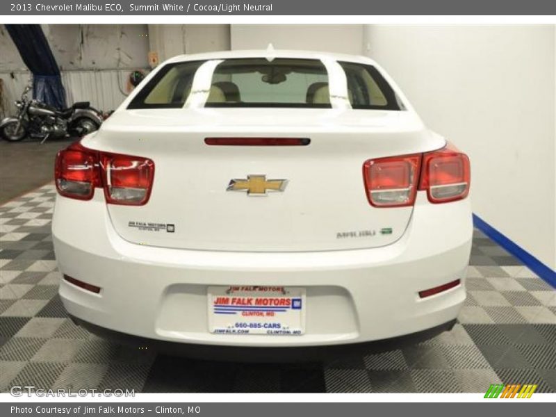 Summit White / Cocoa/Light Neutral 2013 Chevrolet Malibu ECO