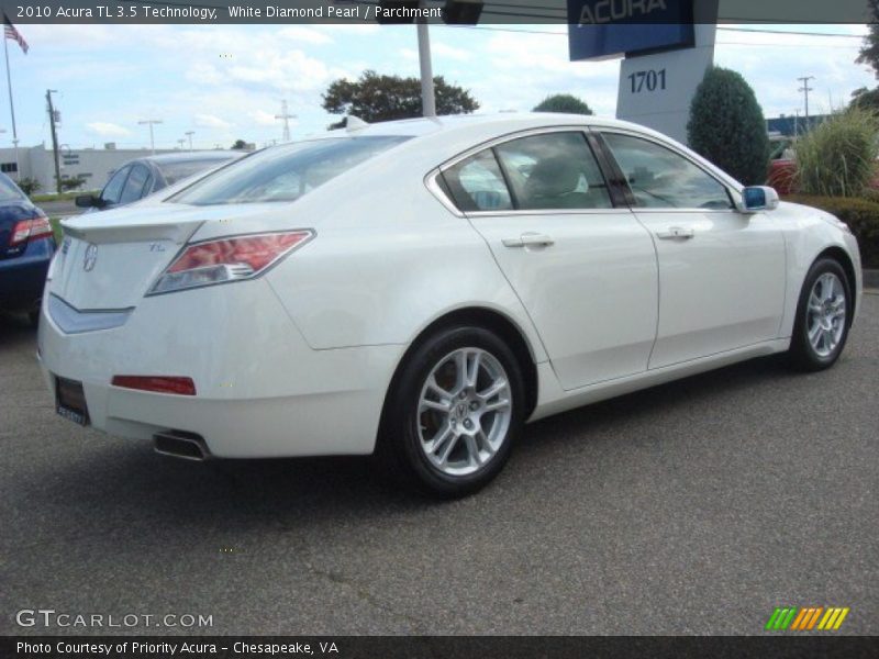 White Diamond Pearl / Parchment 2010 Acura TL 3.5 Technology