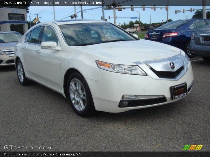 White Diamond Pearl / Parchment 2010 Acura TL 3.5 Technology