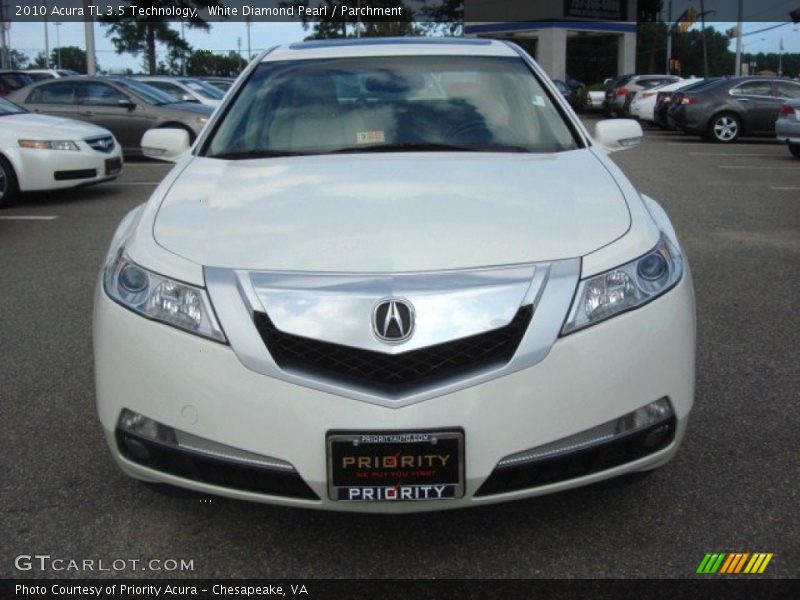 White Diamond Pearl / Parchment 2010 Acura TL 3.5 Technology