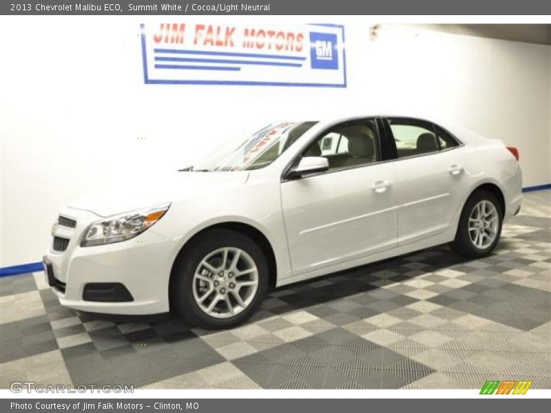 Summit White / Cocoa/Light Neutral 2013 Chevrolet Malibu ECO