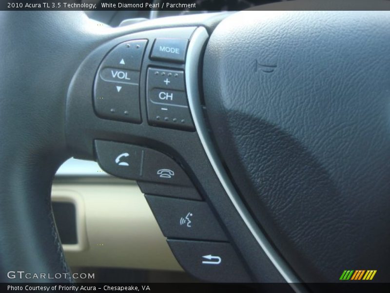 White Diamond Pearl / Parchment 2010 Acura TL 3.5 Technology