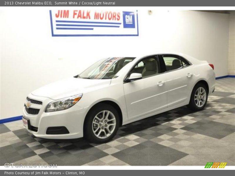 Summit White / Cocoa/Light Neutral 2013 Chevrolet Malibu ECO
