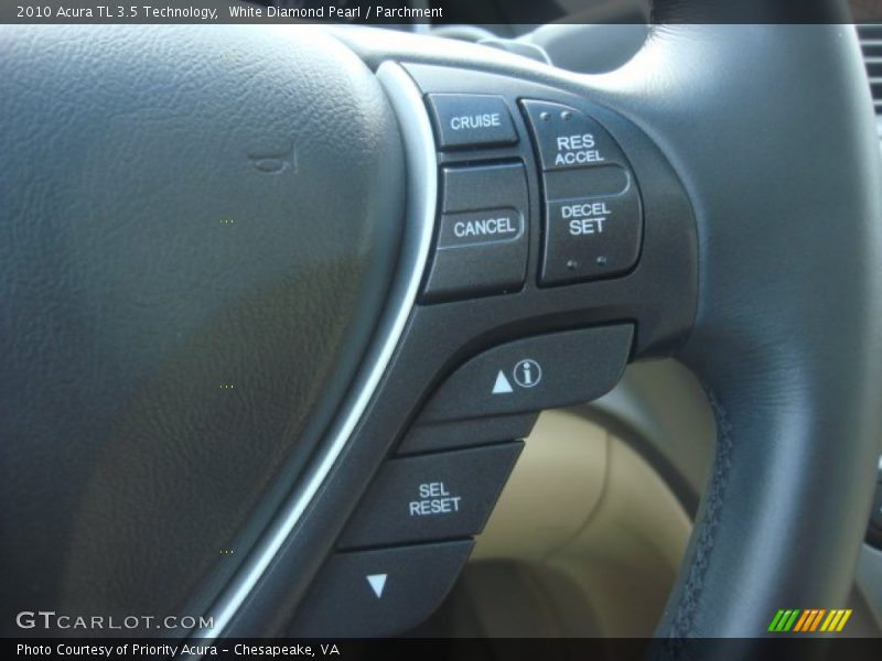 White Diamond Pearl / Parchment 2010 Acura TL 3.5 Technology