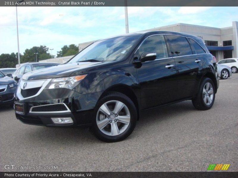 Crystal Black Pearl / Ebony 2011 Acura MDX Technology